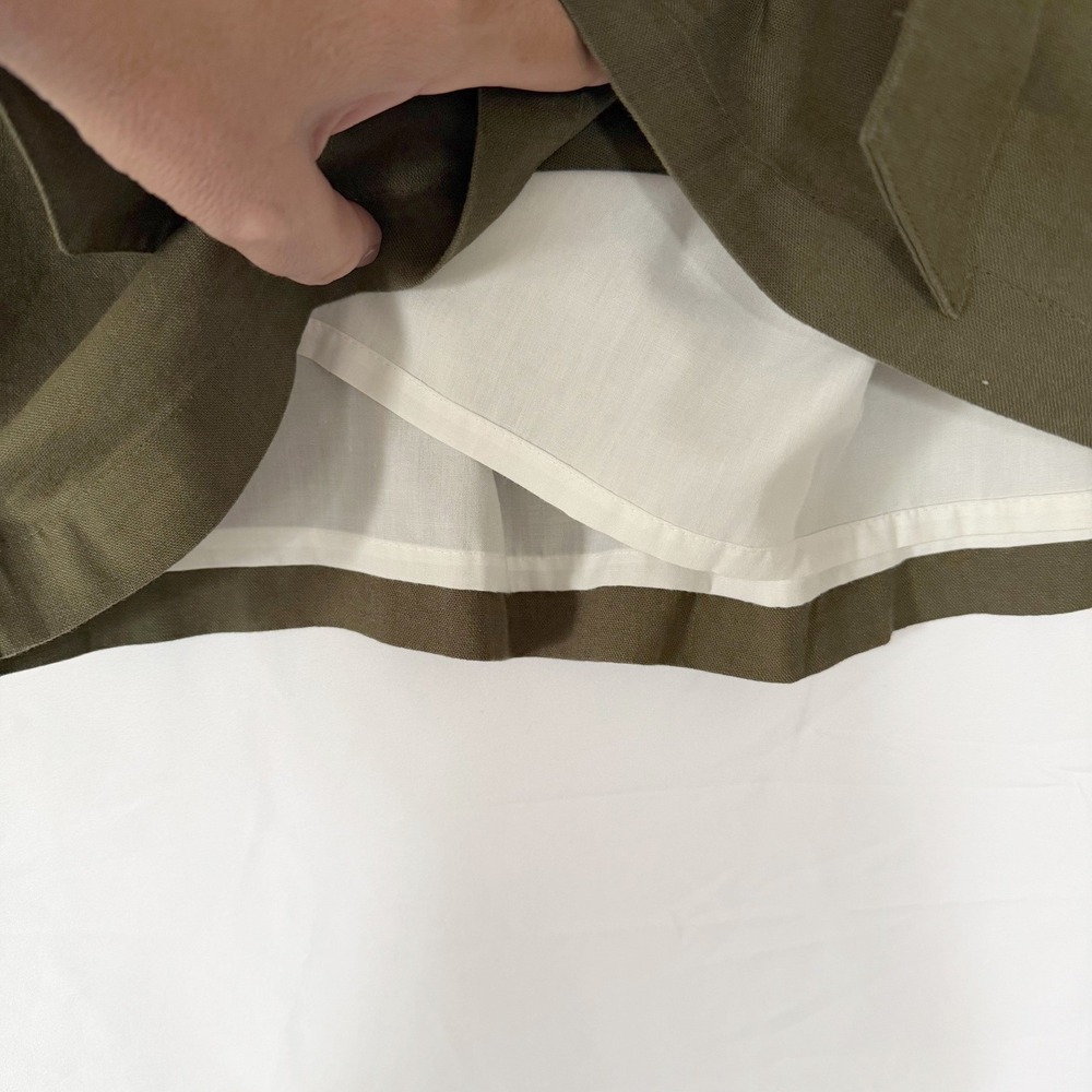 J.Crew Paperbag Tie Waist Pockets Womens S Olive Green Mini Skirt Safari NWT - Picture 6 of 11